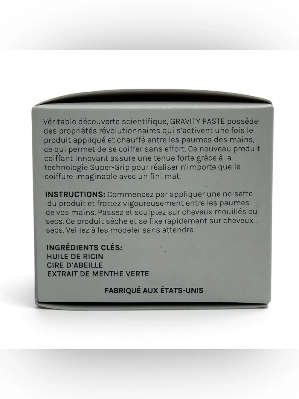 Hanz de Fuko Gravity Paste Hair Styler High Hold Medium Shine Super-Grip 2 oz